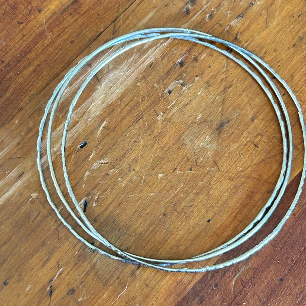 Vintage Sterling Silver Thin Bangle Set